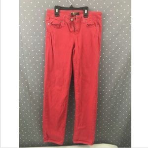 PAIGE Premium Jeans Size 26 Red Peg Skinny Legging
